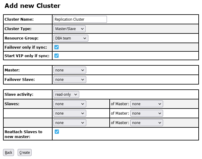 Add a new Cluster