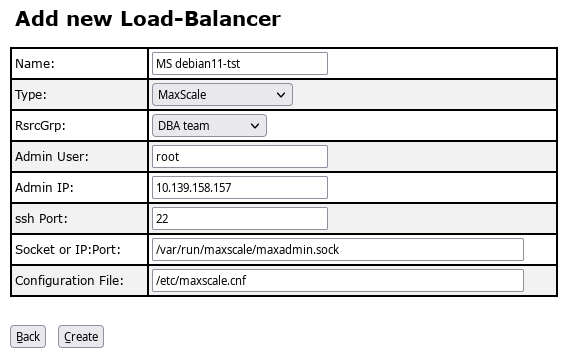 Add MaxScale Load Balancer